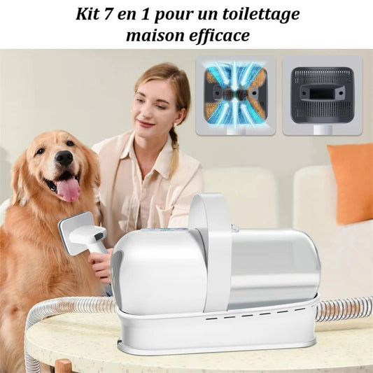 Aspirateur de toilettage7 en 1 pour chien - Pitou Chien